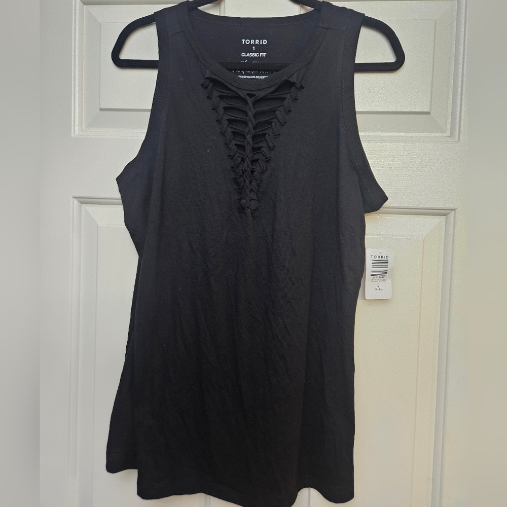 Torrid Lattice Strap Crew Neck Tank